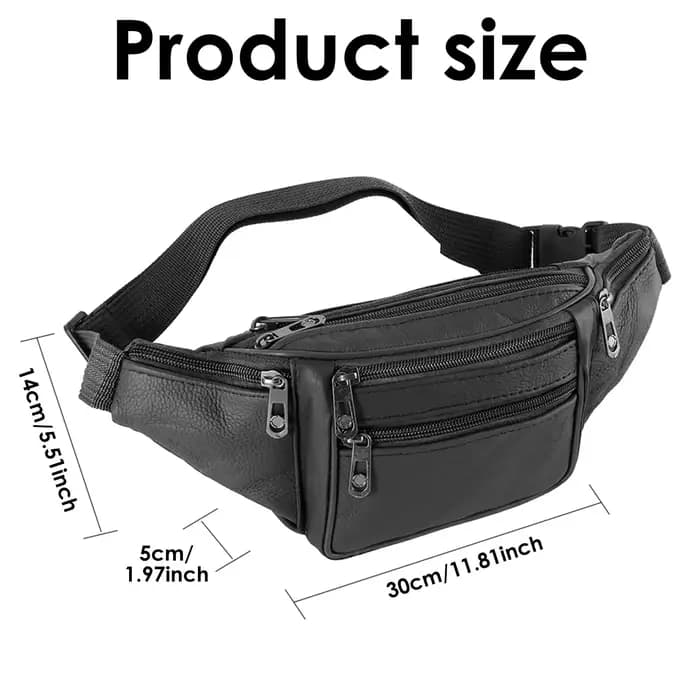 Fanny Packs Sac de taille tendance avec 7 poches zippées Sac banane de hanche décontracté réglable pour les voyages Shopping Randonnée Cyclisme
