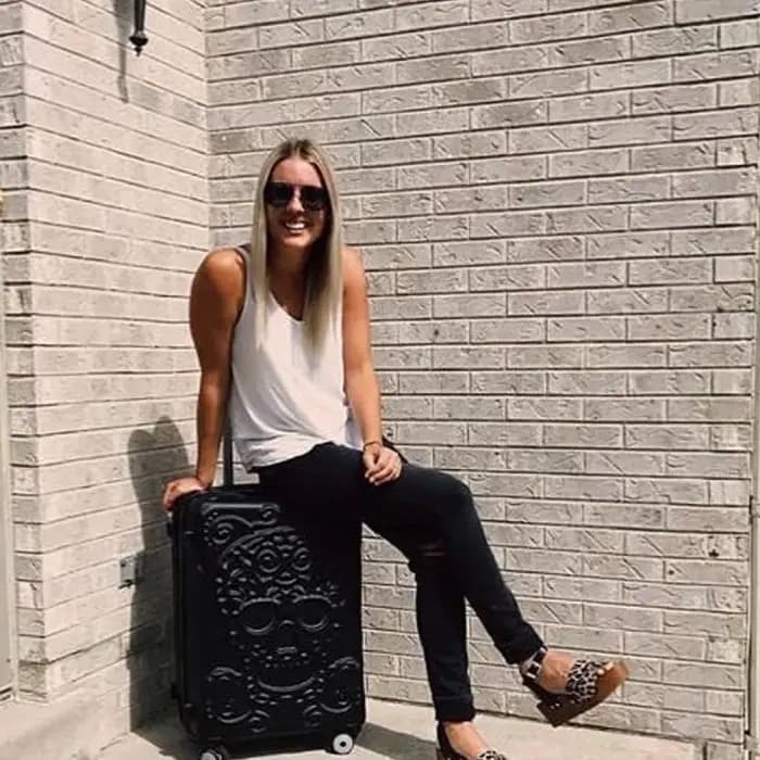 Valise de voyage avec éléments pop de personnalité