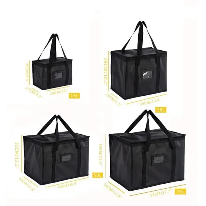 16L-70L sac fourre-tout thermique isolé grand refroidisseur de stockage livraison fermeture éclair étui