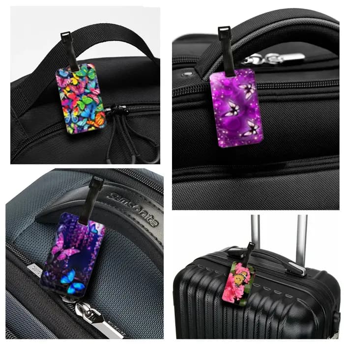 Étiquette de bagage papillon pour femmes
