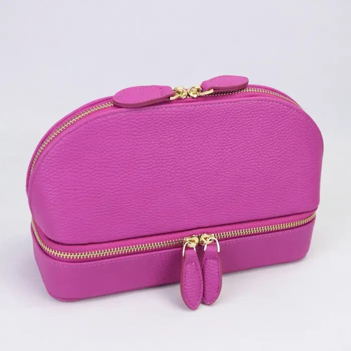 Sac à cosmétiques personnalisé en cuir Pu pour femmes, trousse de maquillage de voyage avec étui de
