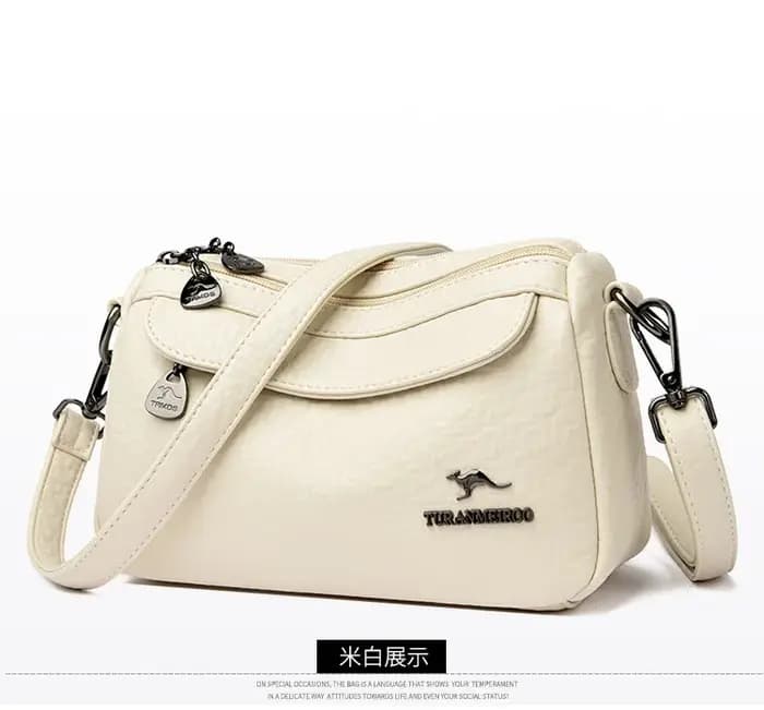 Sac bandoulière en cuir souple pour femme