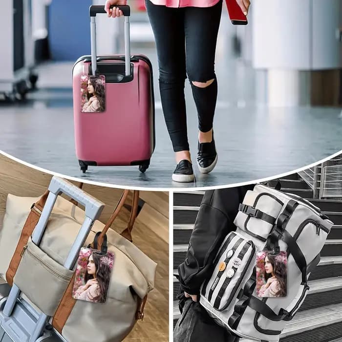 Étiquettes de bagages personnalisées avec photos
