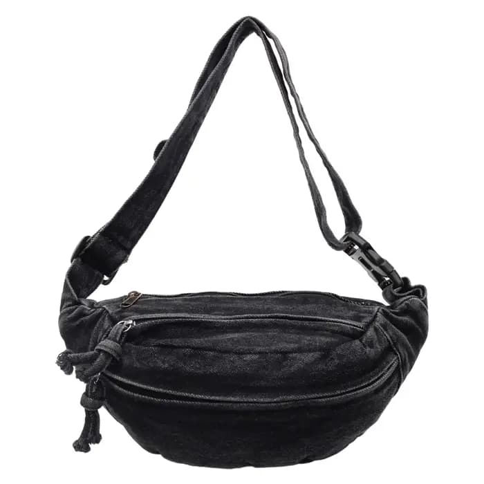 Sac bandoulière rétro en jean pour femme