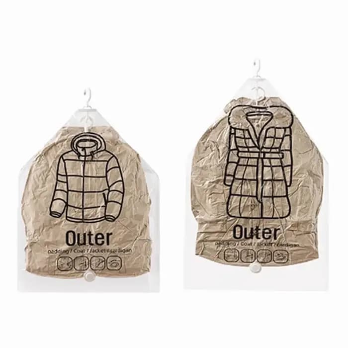 Sac de compression sous vide suspendu pour le rangement des doudounes