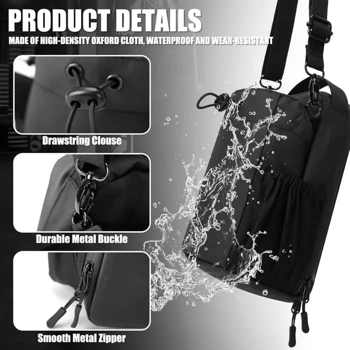 Sac de sport magnétique grande capacité avec poche pour téléphone