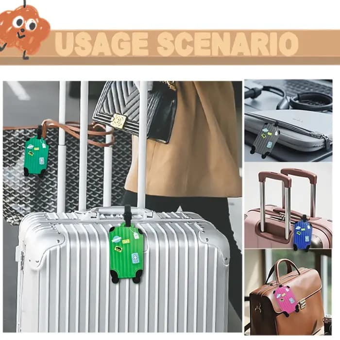 Étiquette de bagage anti-perte multifonctionnelle : durable