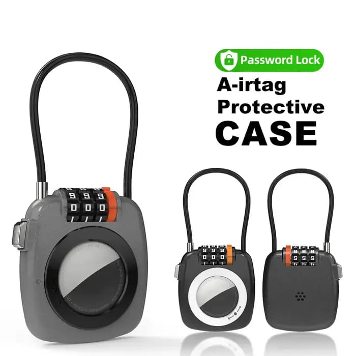Étui de protection pour AirTag avec cadenas à combinaison