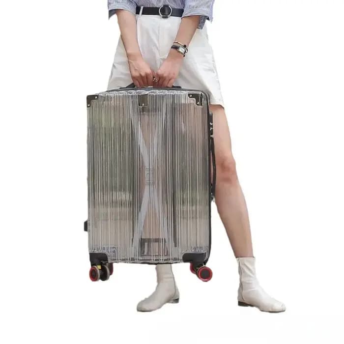 Valise transparente Internet célébrité bagages ultra-léger 20/24 pouces sacs de voyage mâle mode tendance mot de passe chariot femme 캐