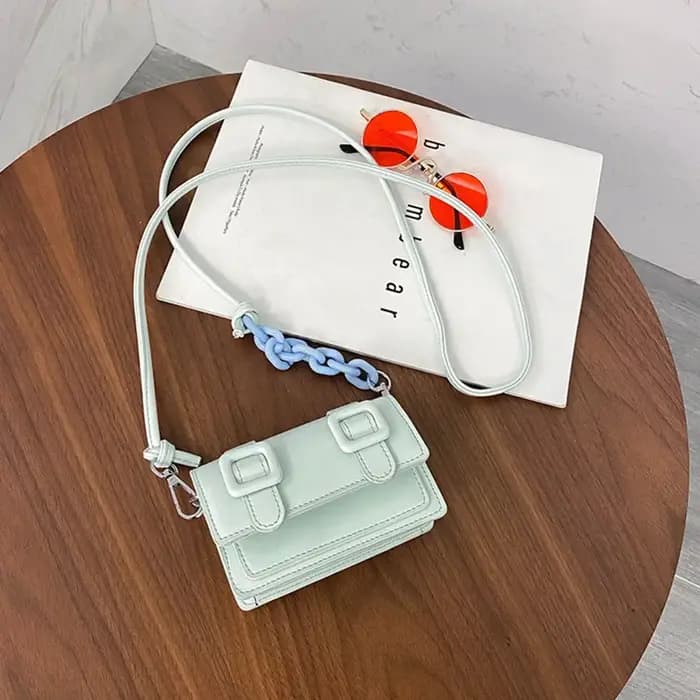 Mini petits sacs messager pour femmes fille chaîne sac à main en cuir PU sac