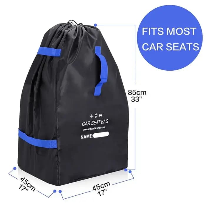 Noir pour avion porte vérifier sac grand pour poussette siège de voiture sac de rangement bébé poussette sac poussette couverture landau sac de voyage