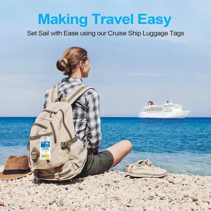 Lot de 6 porte-étiquettes de bagages pour croisière