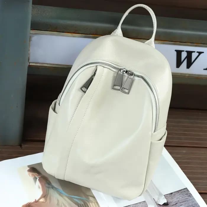 Sac à dos en cuir véritable pour femmes
