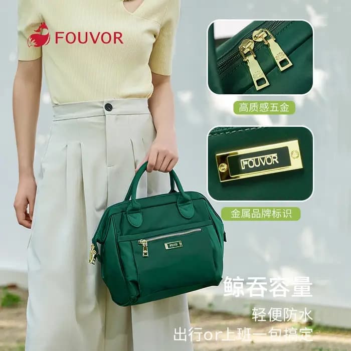 Fouvor nouvelle mode imperméable à l'eau en Nylon grande capacité sac à main 2025 femmes toile décon