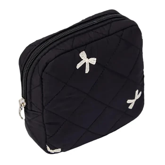 Petite pochette cosmétique matelassée pour sac à main