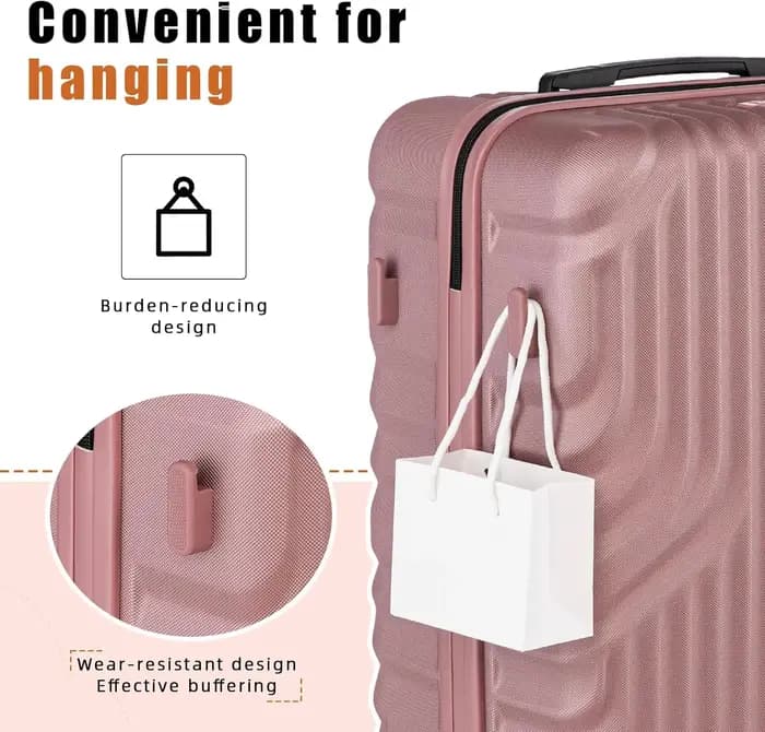 Ensembles de bagages Valises Domtom à roues doubles rotatives et amovibles
