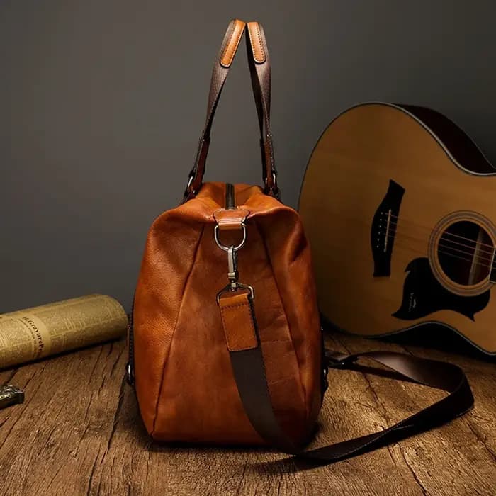 Sac de voyage pour hommes sac de bagage en cuir véritable