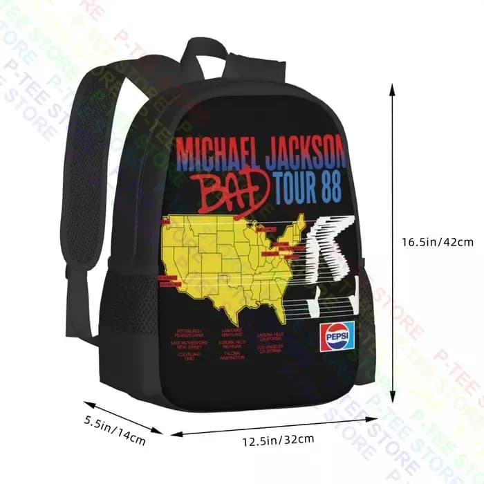 Michael Jackson Mauvais tour 1988. P-1170Backpack Sac à chaussures grande capacité personnalisé