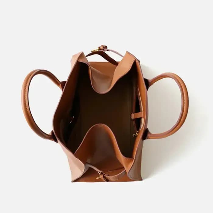 Sac fourre-tout de luxe pour femme en cuir véritable