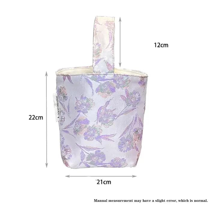 Sac fourre-tout mini en jacquard floral violet