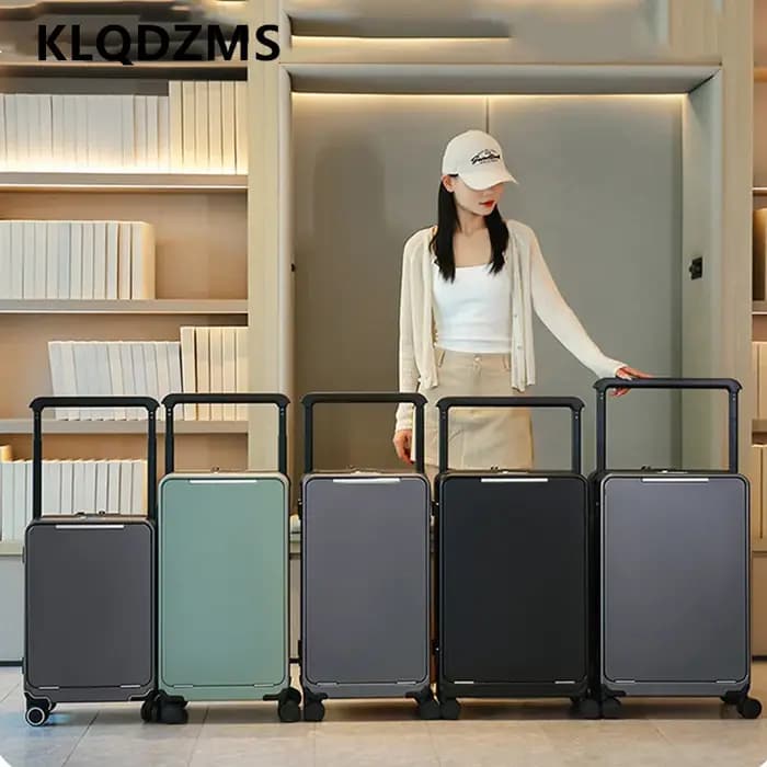 KLQDZMS 24 "26" bagage de voyage à main 20 pouces ABS + boîte d'embarquement PC boîtier de chariot d'affaires pour hommes valise à roulettes universelle