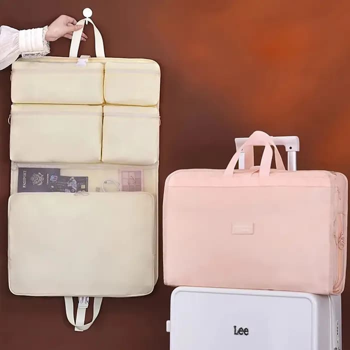 Sac de Voyage Essentiel Multi-Compartiments – Organisateur de Valise Suspendu pour Sous-vêtements et Chaussettes