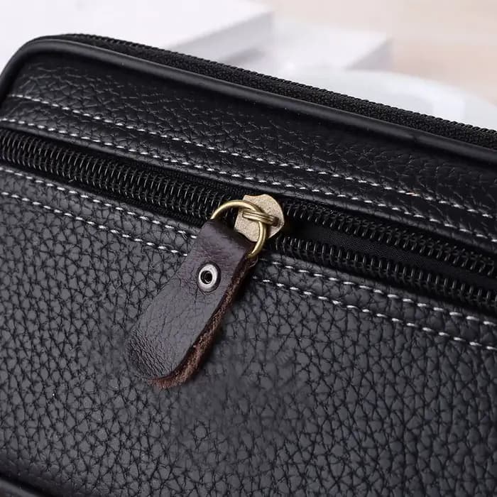 Mini sac de taille multifonction en cuir PU pour hommes