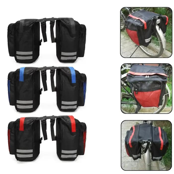 Sac de bagages pour porte-bagages arrière de vélo à double face haute capacité avec sac de voyage durable pour le