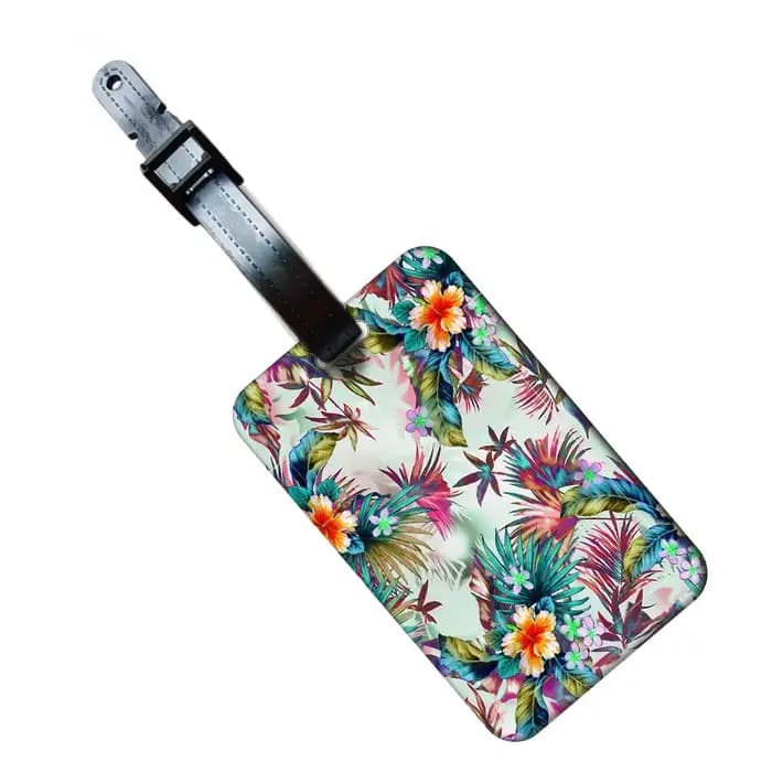 Étiquette de bagage à motifs floraux élégants pour femme