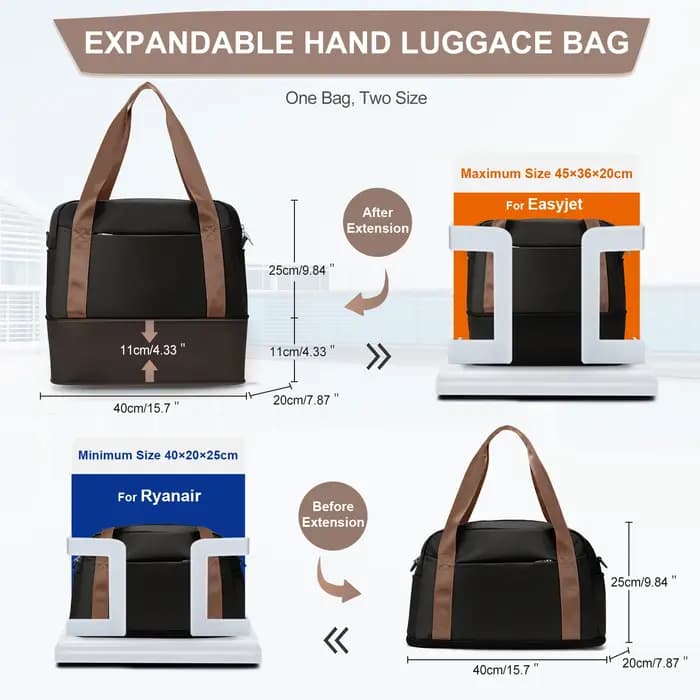 Sac de cabine 40x20x25 Ryanair