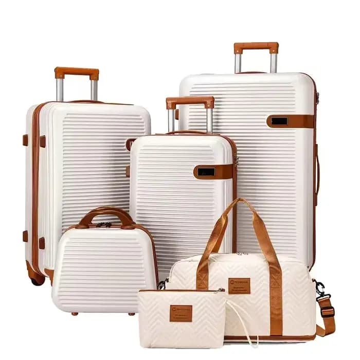 Ensemble de bagages 4 pièces : valise à main approuvée par TSA 20/24/28 pouces + trousse de toilette de 12