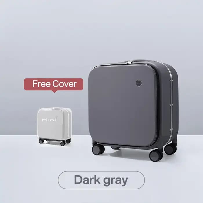 Mixi nouveau Design brevet valise à main femmes 18 pouces bagage roulant hommes Polycarbonate cadre en aluminium élégant