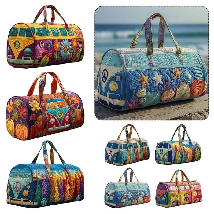 Sac de voyage matelassé en coton de la série Bus