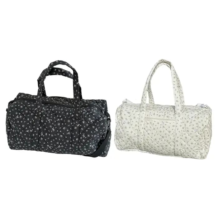 Sac de voyage matelassé en coton avec fermeture éclair