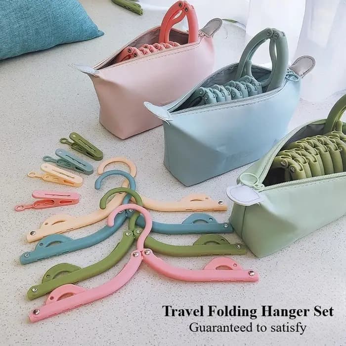 Cintre de voyage pliable dans un sac de rangement : un indispensable portable pour les hôtels