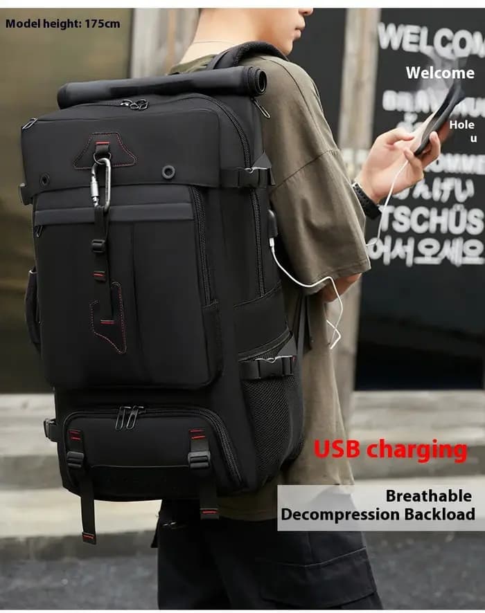 Sac à dos de voyage de grande capacité 50L 70L