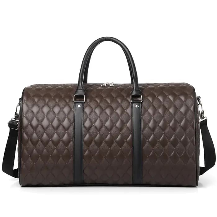 Fourre-tout de voyage affaires grande capacité sac à main salle de sport Fitness homme en cuir PU Lingge bagage