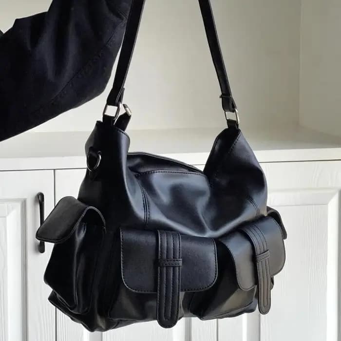 Un nouveau sac messager fourre-tout à une épaule, design rétro américain simple pour les déplacement