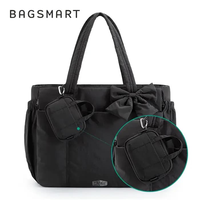 BAGSMART sac fourre-tout d'école pour femmes grande capacité messager sac à bandoulière collège travail déplacements sac à main pour ordinateur portable Durable