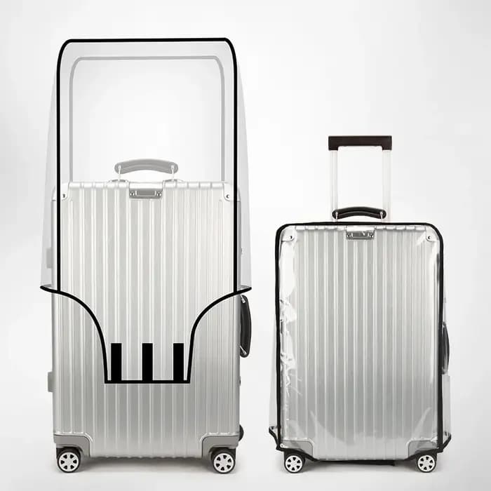 Housse de protection transparente en PVC pour bagages de voyage transfrontalier, avec poignée, anti-
