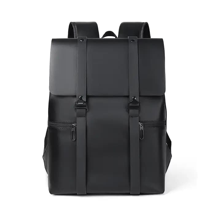 Sac à dos en cuir noir pour hommes