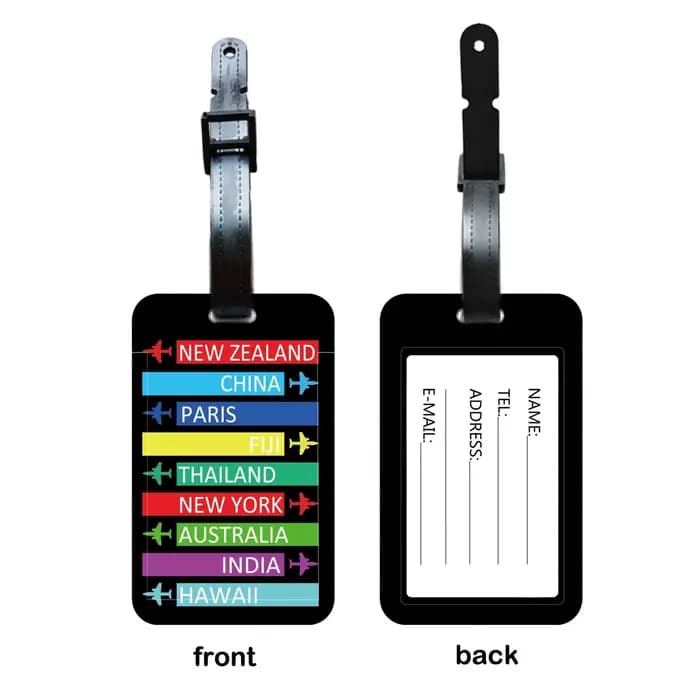 Étiquette de bagage créative