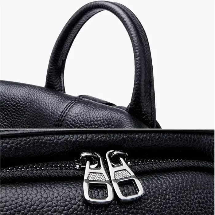 Sac à dos en cuir véritable pour femme