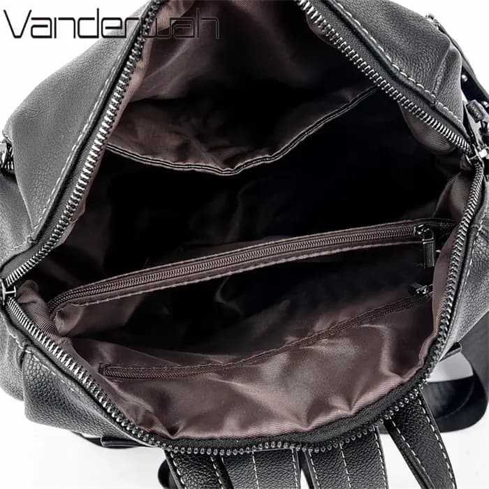 Sac à Dos de marque de luxe en cuir souple