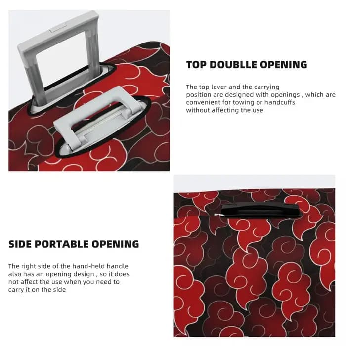 Housse de valise personnalisée Narutos Sasuke Uchiha Itachi, housses élastiques pour bagages de voyage Akatsuki pour 18 à 32 pouces
