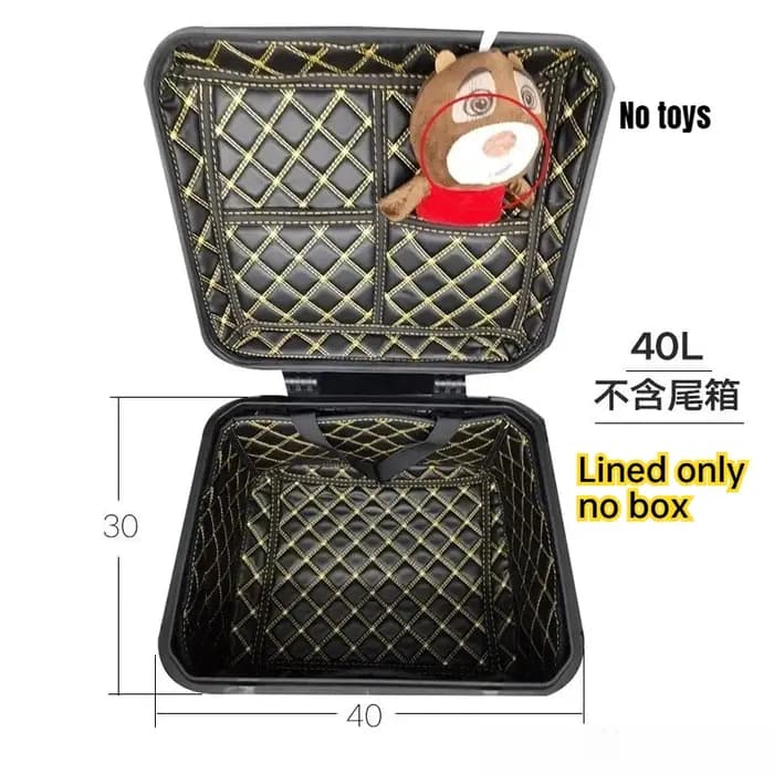 Pour 45L 55L 36L 65L 40L, sac de protection intérieur en cuir PU pour coffre de voiture en alliage d'aluminium, conteneur intérieur de coffre à bagages