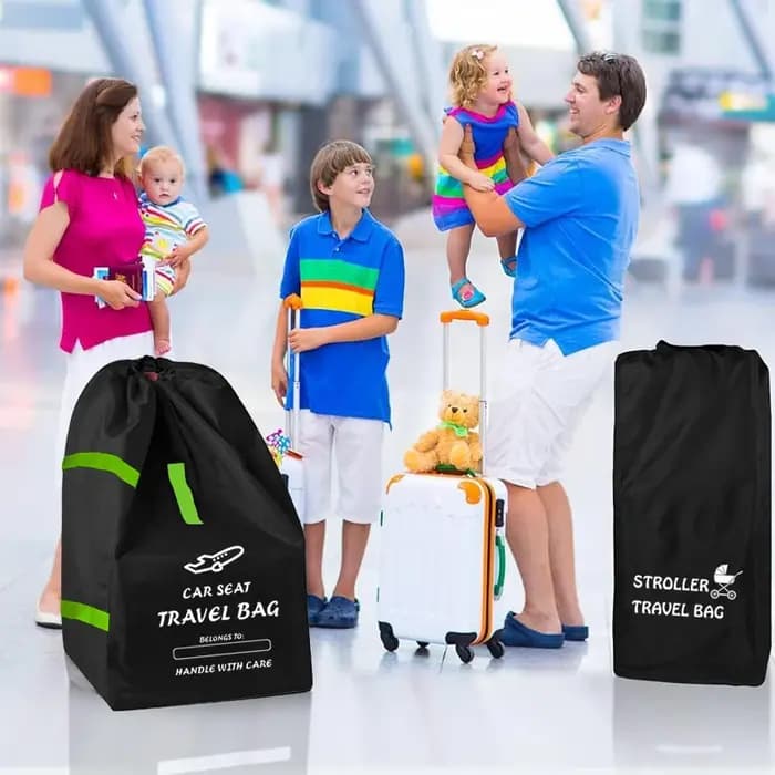 Sac de voyage pour siège de voiture ultime, rangement étanche pour avion, voyages sur route, sac à dos rembourré réglable, pliable et léger!