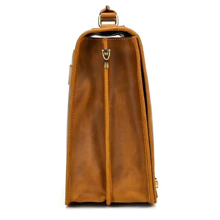 Sac pour ordinateur portable en cuir véritable personnalisé pour hommes