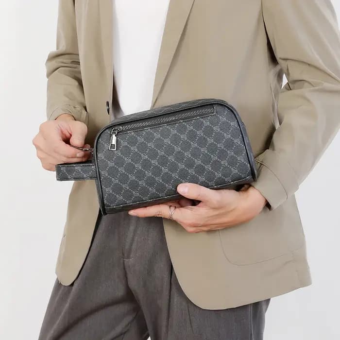 Trousse de toilette pour homme, trousse de voyage imperméable avec poignée, organiseur de cosmétiques pour les voyages d'affaires, la salle de sport, la salle de bain et l'usage quotidien