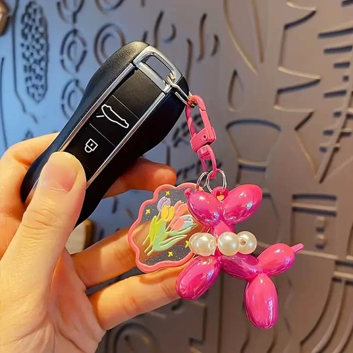 Porte-clés en acrylique élégant 1 pièce – Accessoire de clé de voiture durable et chic pour hommes et femmes